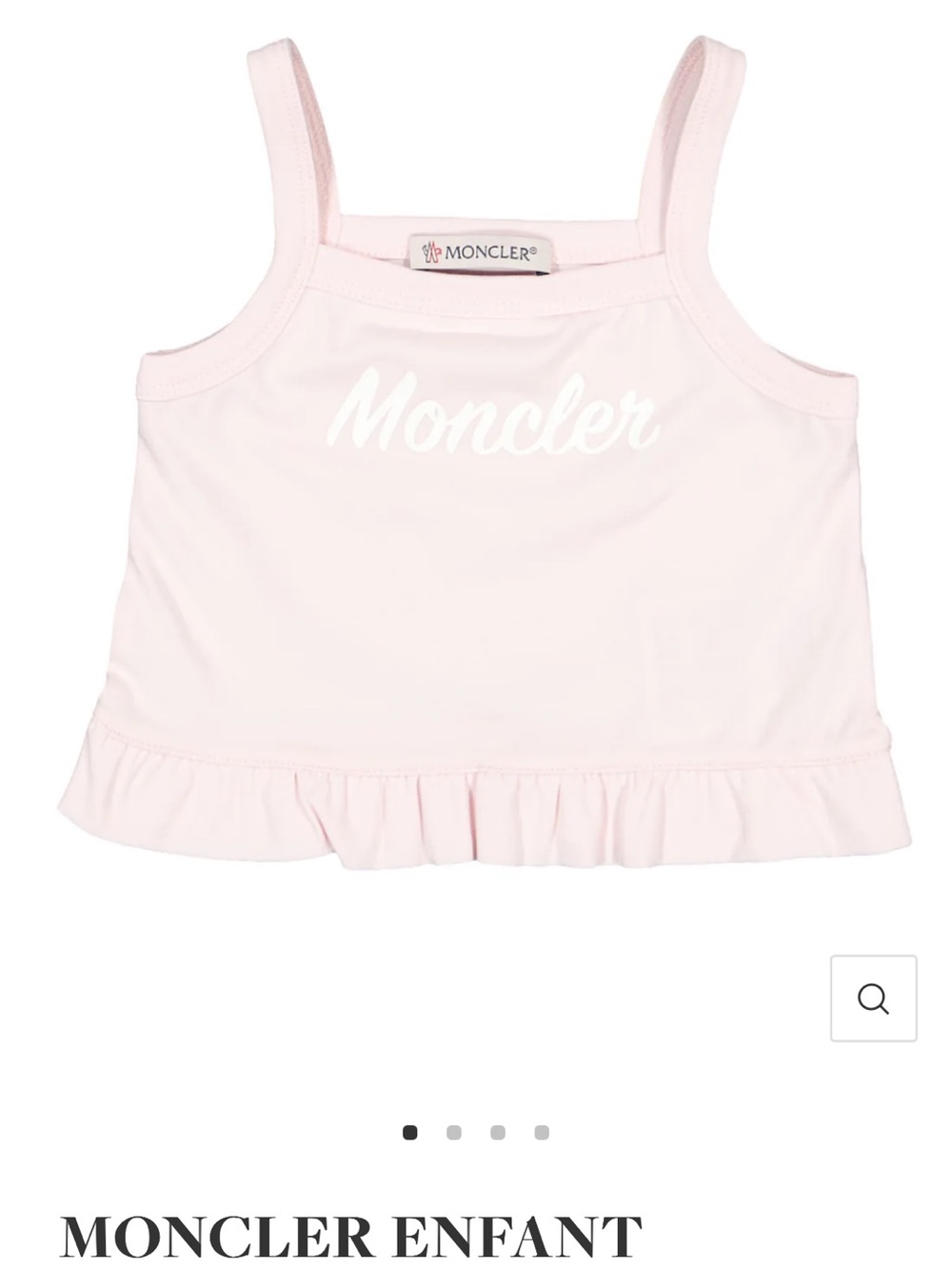 Moncler Logo Ruffle Tank Top - Girls